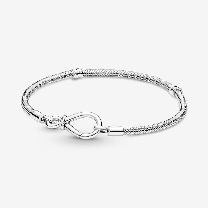 Moments Infinity Knot Snake Chain Bracelet, 23cm