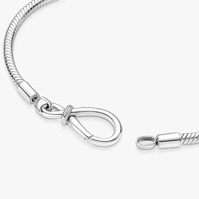 Moments Infinity Knot Snake Chain Bracelet, 23cm - Image 4