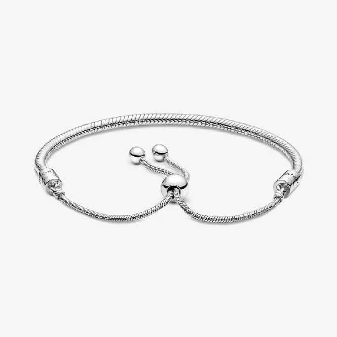 Moments Snake Chain Slider Bracelet, 28cm - Image 3