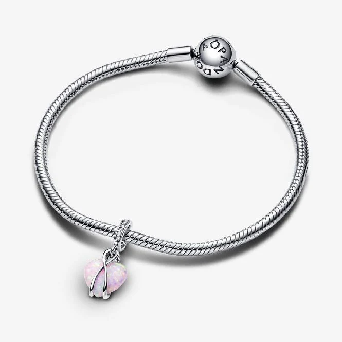 Mum Opalescent Heart Dangle Charms - Image 2
