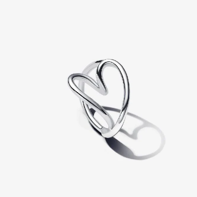 Organically Shaped Heart Ring, Size 54