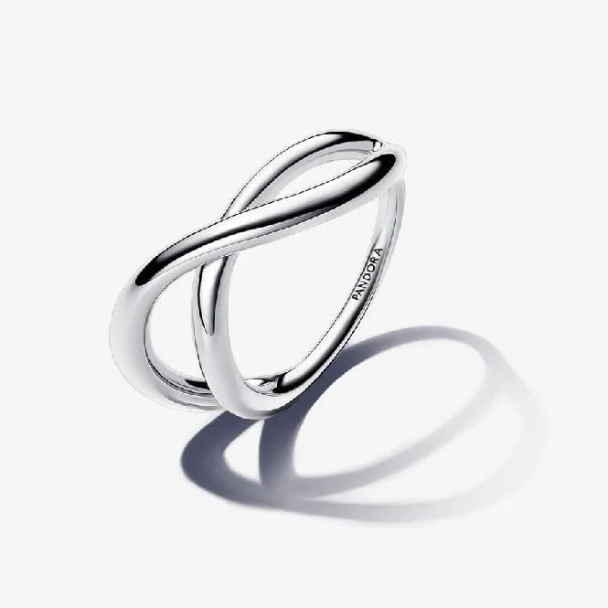 Organically Shaped Infinity Ring, Size 50