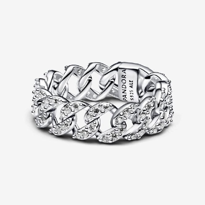 Pave Cuban Chain Ring, Size 50