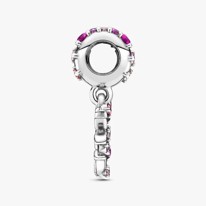 Pink Heart Family Tree Dangle Charms - Image 3