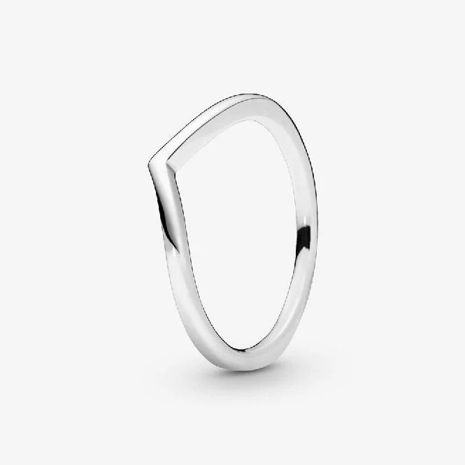 Polished Wishbone Ring, Size 50