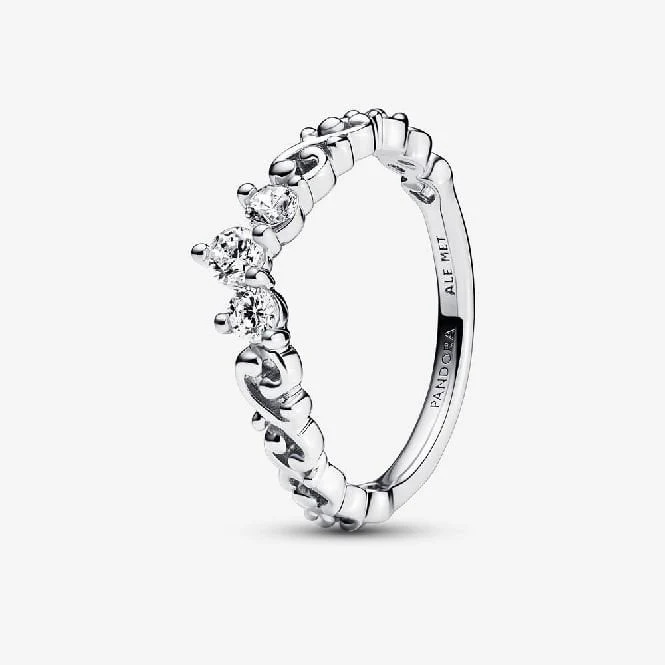 Regal Swirl Tiara Ring, Size 54