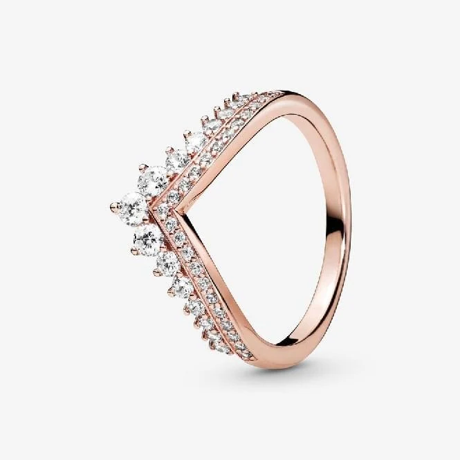 Rose Princess Wishbone Ring, Size 52