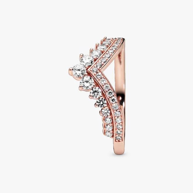 Rose Princess Wishbone Ring, Size 52 - Image 2