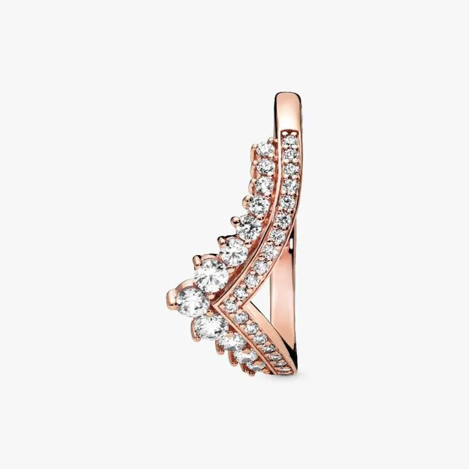 Rose Princess Wishbone Ring, Size 52 - Image 4