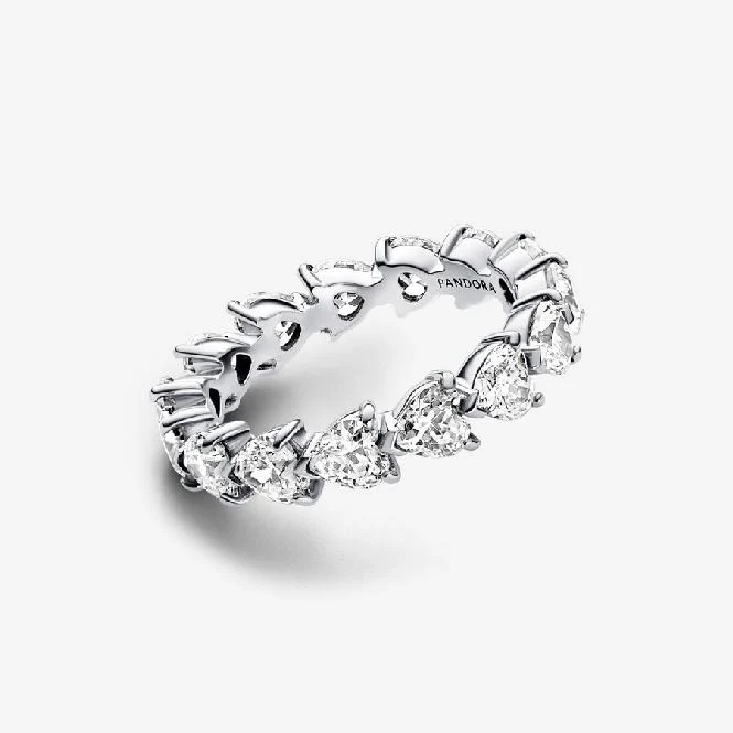 Row of Hearts Eternity Ring, Size 54 - Image 2