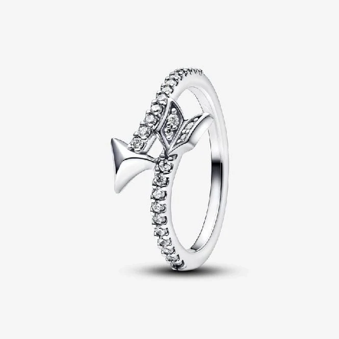 Sparkling Arrow Ring, Size 56
