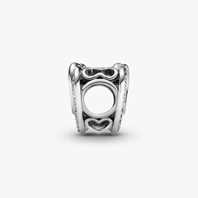 Sparkling Entwined Hearts Charms - Image 4