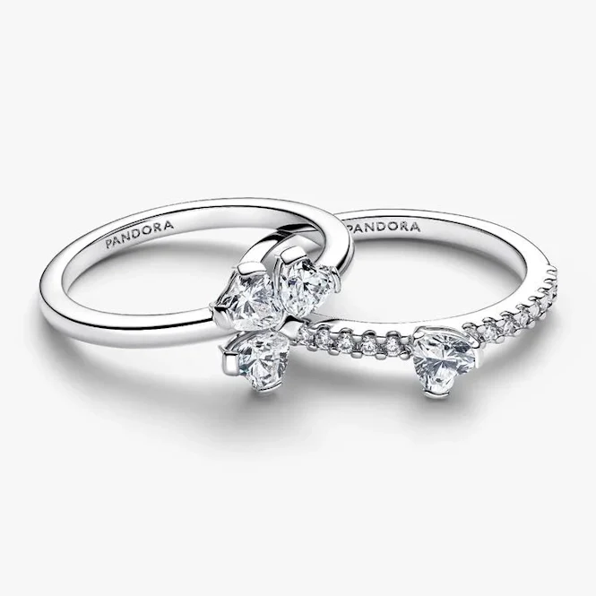 Sparkling Lucky Clover Splittable Ring, Size 52 - Image 3