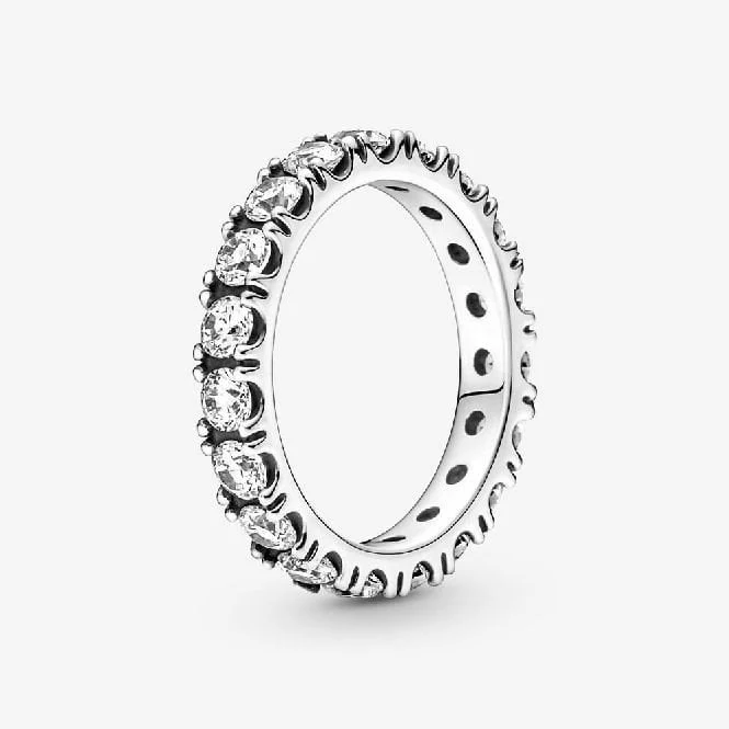 Sparkling Row Eternity Ring, Size 48