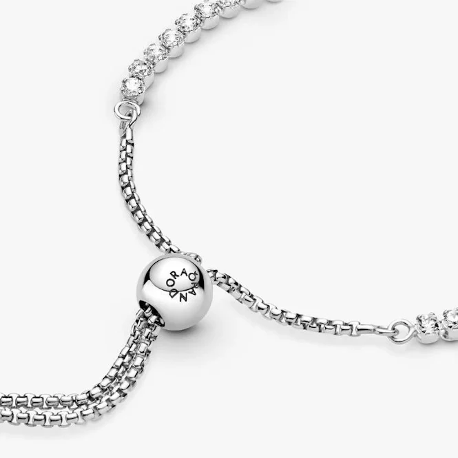 Sparkling Slider Tennis Bracelet, 23cm - Image 3