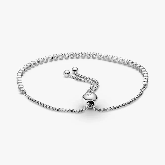 Sparkling Slider Tennis Bracelet, 23cm - Image 4
