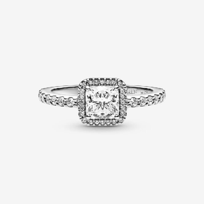 Square Sparkle Halo Ring, Size 48 - Image 3