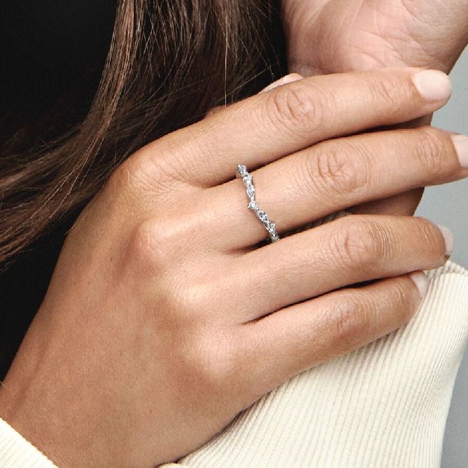 Timeless Wish Sparkling Alternating Ring, Size 54 - Image 3