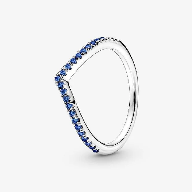 Timeless Wish Sparkling Blue Ring, Size 56