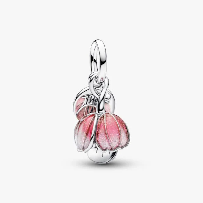 Two-Tone Blooming Flower Dangle Charms