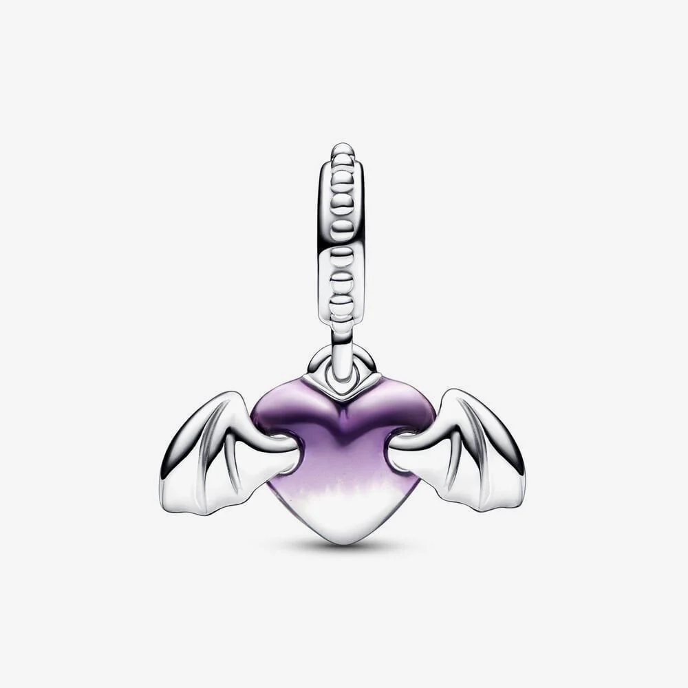 Vampire Winged Heart Dangle Charms - Image 2