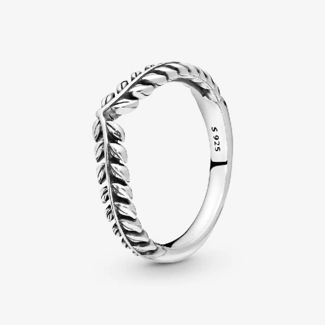 Wheat Grains Wishbone Ring, Size 56