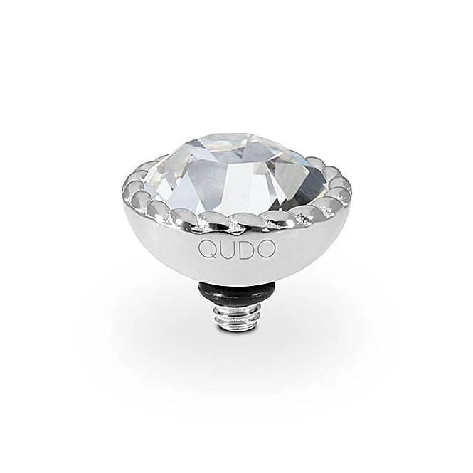 Bocconi Silver and Clear Crystal Ring Gem Top, 11mm