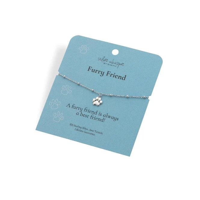 Silver Whisper Furry Friend Bracelet