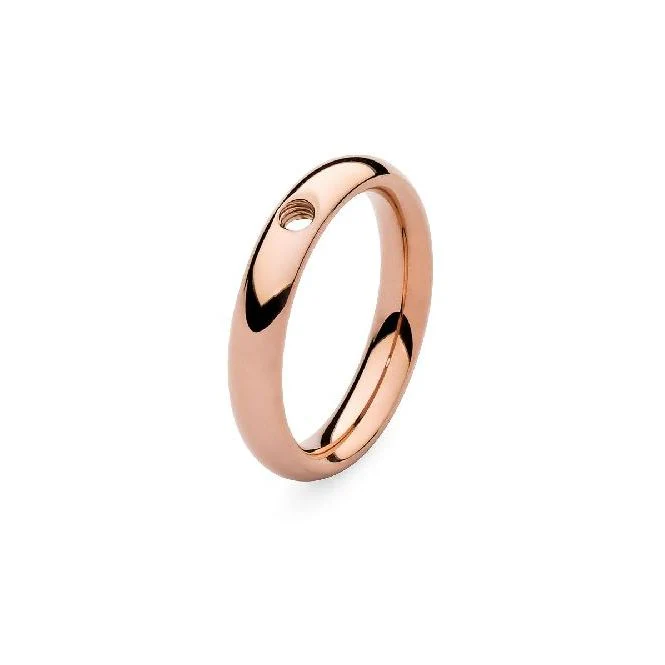 Slim Rose Gold Interchangeable Ring, Size 58