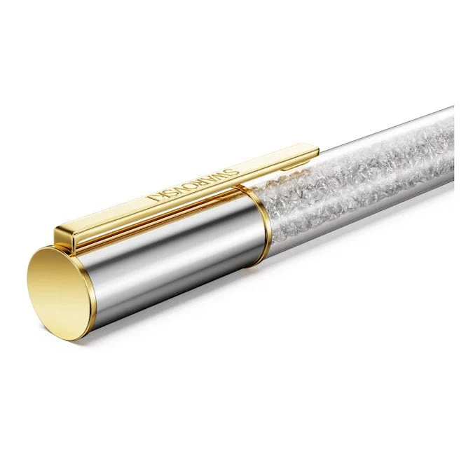 Crystalline Lustre Ballpoint Pen in Silver with Mixed Finish - Image 4