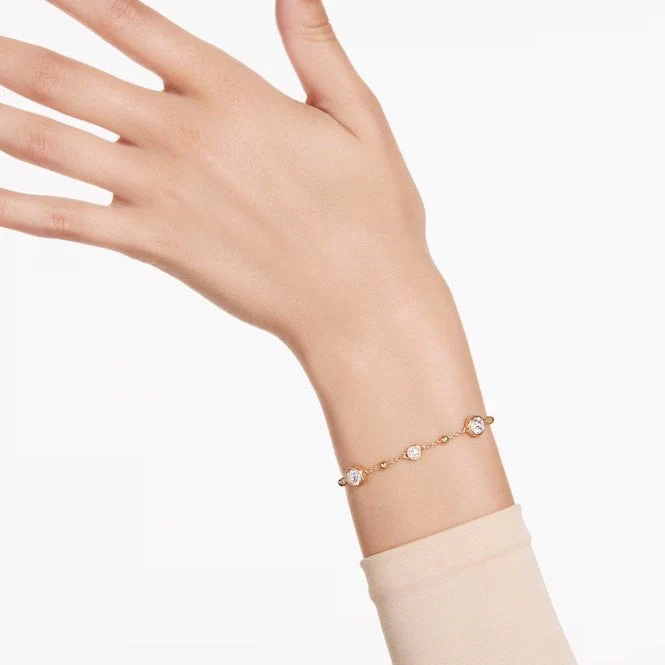 Imber Bracelet with Scattered Round-Cut White Crystal in Gold - Image 4