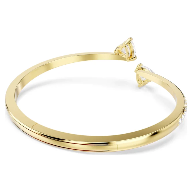 Mesmera Heart Bangle with White Crystal in Gold - Image 3