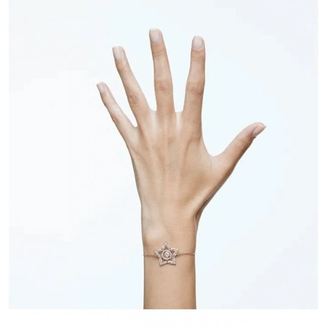 Stella Star Bracelet with White Crystal in Rose Gold - Image 3