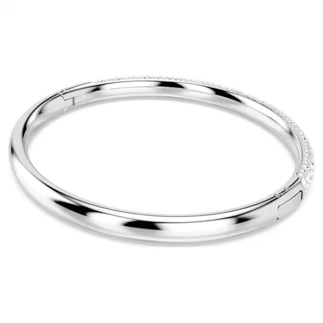 Sublima Bangle with Snow Pave Crystal in Rhodium Silver - Image 3